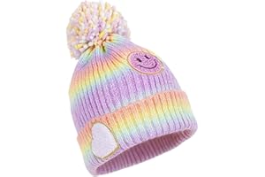 PinkSheep Kids Winter Hat Warmth Girls Beanie Hat with with Decorative Accessories, Soft Feel Knitted Hat for Kids Ages 4-14, Fashion Girls Accessories