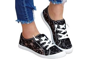 SUNNSEAN Sneaker Damen Leicht Flache Schuhe Atmungsaktive Stoffschuhe Elegante Frauen Schnürhalbschuhe Laufschuhe Sommer Herbst Outdoor Walkingschuhe Halbschuhe