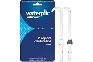 Waterpik DT100E - Puntas de repuesto para implantes de prótesis de agua, 2 unidades