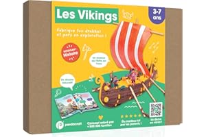 Les Vikings - kit Pandacraft 3-7 ans: Fabrique ton drakkar et pars en exploration !