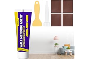 Ganbaro Wall Repair Cream, Wall Repair Kit, Wall Patch Repair Kit, Wall Hole Filler, Wall Repair Agent, Wall Filler with Scraper & Nozzle Extender, Repair Wall Scratches, Nail Holes, Cracks, Graffiti