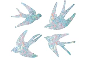 GORGECRAFT 16PCS Golondrina Pegatinas de Ventana Estáticas Calcomanías de Vidrio Anticolisión Película de Vinilo No Adhesiva Decoraciones para el Hogar Calcomanías