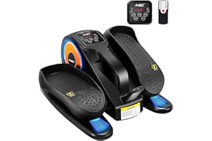 AOODIL Mini Eliptica, Máquina Elíptica Eléctrica de Velocidades Ajustables, Pedales Estaticos Personas Mayores, Pedaleador Electrico Portátil, Entrenador Elíptico para Mayores y Adultos