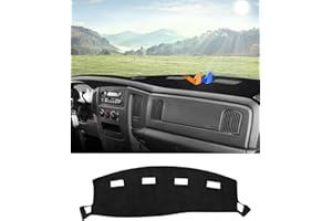 Autorder Tapis de protection sur mesure pour tableau de bord 2002-2005 Dodge Ram 1500 et 2003-2005 2500/3500 Accessoires de tableau de bord en flanelle, pare-soleil, protection contre les rayons UV