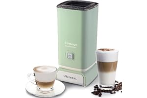 Ariete 2878/04 Milk Frother Vintage Style, Easy Pour Spout, Easy Clean, Non-Stick Interior, Green