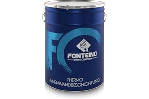 Fonteino Peinture thermo-isolante intérieur à économie d'énergie Climatique murale Revêtement mural Blanc 10L