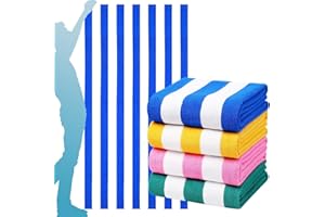 ELETIFFI Serviette De Plage XXL Tapis Serviettes Drap Natte Accessoire Anti Sable Grande Beach Towel Lot Homme Femme Accessoires Eponge Fille Draps Essuie Cadeau Anniversaire 4er-Pack