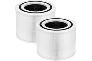 GETALONG Lot de 2 filtres de rechange compatibles avec Levoit Core P350, P350-RF Filtre HEPA Purificateur d'air pour animal de compagnie, désodorisant avec formule ARC, nouveau tissu non-tissé fin pré