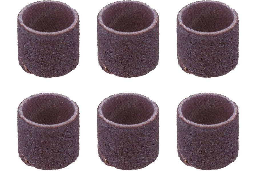 Dremel 432 Sanding Bands Multipack, 6 Sanding Bands (13 mm - Grit 120) for Sanding, Shaping and Smoothing Wood and Plastic Materials