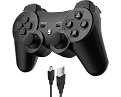 JAMSWALL Controller for PS3, Wireless Bluetooth Controller Gamepad Joystick, Double Vibrating Controller for Sony Playstation
