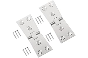 TERF® Heavy Duty Polished Chrome Counter Flap Hinges 100mm X 32mm (4'' X 1 1/4'') Counterflap Hinge use for Pub Bar Shop Counter Flap Hatch Open Up Fittings including Fixing Screw - Pack of 2