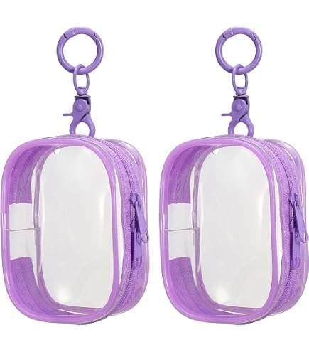 2 Stück Klare PVC-Figurentaschen Für Sammler - Ausstellungstasche Mit Reißverschluss & Aufhänger Für Blindbox-Figuren & Mini-Puppen