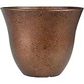 Classic Home and Garden Honeysuckle Teras Saksısı, Bah&ccedil;e Bitki Saksısı, 38,1 cm, Distressed Copper