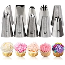 10 Douilles à Pâtisserie Professionnelles - Acier Inoxydable - Pour Décorer Gâteaux, Cupcakes - Numéros Variés