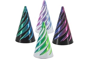 YSFVNP 4Pairs Spiral Cone Fidget Toys, 3D Printed Fidget Toy, Steampunk Whirling Wonder, Anxiety Stress Relief Toy Fun Toys For Home Office Desk Decor Souvenir Gift