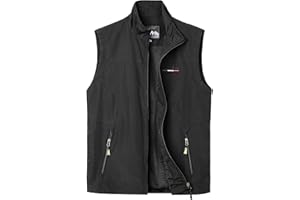 Oralidera Herren Outdoor Weste Fotografie Freizeitweste Trekking Wander Weste Sommer Nylon Atmungsaktiv Ärmellose Jacke Funktionsweste