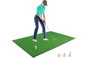 GOPLUS Tapis de Golf 150 x 90 cm, Entraînement au Practice de Golf Intérieur et Extérieur pour Les Pros et Les Débutants