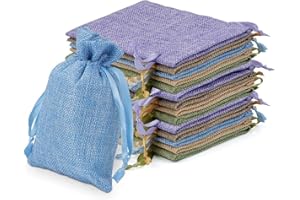 Miavogo Stoffsäckchen Säckchen zum Befüllen Stoffbeutel Leer Lavendelsäckchen basteln Kleine Geschenke für Bonbons Lavendel Kräuter (Bunt - 30 Stück, 10,5 x 15,5 cm)