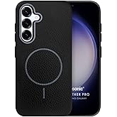 Microsonic Samsung Galaxy S25 Plus Case MagLeather Pro Black [Case Compatible with Galaxy S25 Plus - Black]