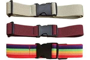 DAZZLUXE 3 Cinturones Ajustables para Niños, Elásticos con Hebilla, Entrenamiento Militar, Campamento de Verano, Adecuado para Camping y Uso