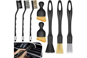 GEBRAZY 8 Pezzi Pennello Pulizia Auto Interni, Kit Pulizia Interni Auto,Spazzola Per La Pulizia Dei Dettagli Dell'Auto,Spazzola Lavaggio Auto Interni Super Morbida,Per Bocchette d'Aria E Cruscotti Di Auto