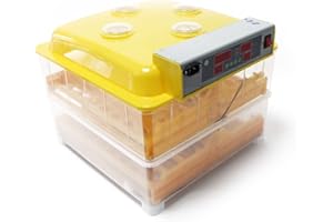 ‎WILTEC Wiltec Automatische Brutmaschine für 112 Eier, Inkubator mit vollautomatischem Wendesystem, Brutautomat mit Temperatursteuerung und Feuchtigskeitsregulierung, Brutkasten zum Eier ausbrüten