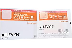 Allevyn 66800260 Lot de 5 pansements Gentle Border 10 x 10 cm