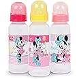 Disney Minnie Mouse 3 Pack Baby Feeder - Fast Flow Baby Bottles With Non-Collapsing Silicone Nipples, Easy To Clean, Bpa Free, 9Oz/260ml, 0+ Months (Official Disney Product)