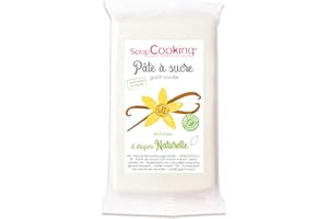 ScrapCooking - Pâte à Sucre Blanche Goût Vanille 250g - Arôme d’Origine Naturelle - Sans Huile de Palme - Pour Gâteaux, Pâtisseries - Coloris Blanc - 7280