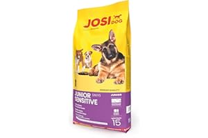 JosiDog Junior Sensitive (1 x 15 kg) | Junior | Premium Trockenfutter für wachsende, Sensible Hunde | Welpenfutter ab der 8. Woche | gut verträglich | Powered by JOSERA | Hundefutter | 1er Pack