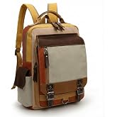 Cappadocia Vintage 4012 &Ccedil;ok Fonksiyonlu Sırt &Ccedil;antası, 14 in&ccedil; Laptop, G&uuml;nl&uuml;k, Postacı &Ccedil;antası Yumuşak Dokulu Pamuk Gabardin