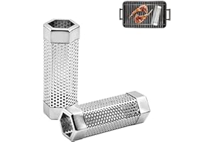 QIUMING Acciaio Inox Tubo per Affumicatore Pellet Tubo Fumatore Antiruggine Tubo Affumicatore Barbecue Esagonale Generatore Affumicatore per Griglie a Gas, Griglie a Carbone、Griglie Elettriche