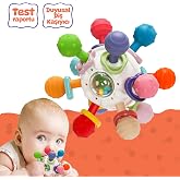 Circle Toys Bebek Montessori Duyusal Diş Kaşıyıcı Top, Motor Beceri Gelişim Oyuncağı