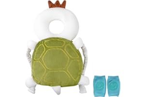 YZNLIFE Baby Walker Head Protector Toddler Adjustable Baby Head Protection Baby Learning Walking Crawling Backpack Wear Safety Pad(Turtle)
