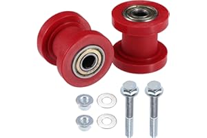 Hihaha Kettenrollen-Riemenspanner/für Motorrad ATV 8mm 2er Set Rot
