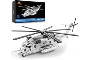JMBricklayer CH-53 Helicopter Building Set 60008, Military Transport Helicopter Toy Aircraft Model Kit, Ideal Airplane Toy Gifts for Kid 14+, Adults and Military Fans