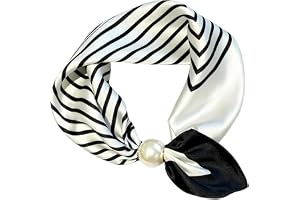 Tuxuseo pärlor magnetisk stängning halsduk elegant retro issilke halsduk | Damhalsduk med pärlspänne perfekt för mödrar, flickvänner, bröllop, till vardags, fritid, middag