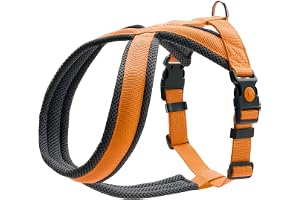 HUNTER Hundsele LONDON COMFORT, andningsbart 3D-nät, 2-vägs justerbar, säkerhetslås, rivtålig, lätt och lättskött, färg: oran