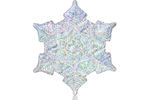 devembr Snowboard Stomp Pad, 3D Clear Snowflake Snowboarding Stomp Pads, PVC Material, 13 x 11.5cm / 13 x 15cm