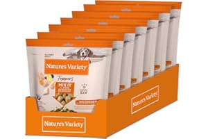 Nature's Variety - Freezed Dried - Toppers pour Chiens avec du Poulet - Boîte de 7 x 120g - Total 840g