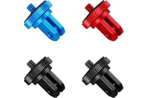 Haisheng 4 Stück Aluminiumlegierung Gopro 1/4 Adapter Kameraschraube mit Halterungen 1/4 Zoll Halterungen Stativadapter Gewindeadapter Kamera Stativ für Hero-Halterungen Osom Sony mit Kameraschraube