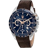 Citizen Eco-Drive Titanio AT8238-84M, Orologio Uomo Radiocomandato Cronografo, Quadrante Blu
