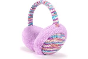 BTHRORO Orejeras Niña para El Frío Orejeras de Punto de Invierno Ajustables Calentadores de Orejas de Felpa para Niño, Accesorios de Invierno para Actividades Al Aire Libre