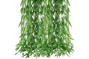 HUAESIN 50PCS Edera Finta Decorazioni 180cm Foglie Finte per Balcone Edera Finta Rampicanti Foglie Verdi Artificiali Piante Finte per Decorazioni Giardino Balcone Parete Festa