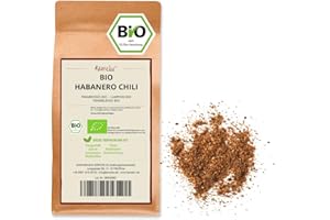 KAMELUR 500g di BIO Habanero Chili Powder - peperoncino in polvere piccante e saporito, senza additivi - livello di nitidezza 120.000 (scala di Scoville) - confezionato in imballaggi ecologici