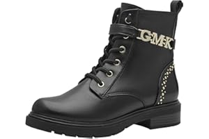 MARCO TOZZI by Guido Maria Kretschmer Women's Lace-Up Faux Leather Ankle Boots with Zip