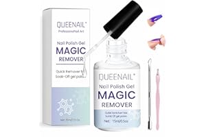 DIVIDERMY 15ML Removedor Esmalte Semipermanente, Nail Glue Remover Para Uñas a Presión, Eliminación Suave Falso, Remover Oil Puntas de Uñas, Magic Removedor para Uñas para Press On Nails,Rosa