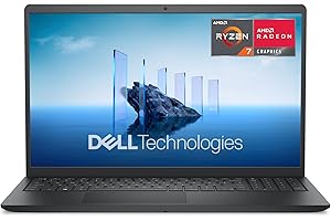 Dell 15 Laptop DC15255 15.6" FHD (1920 x 1080) 120Hz, AMD Ryzen 7 7730U Processor, AMD Radeon Graphics, 16GB DDR4 RAM, 1TB SSD, Windows 11 Home, Carbon Black