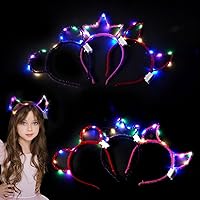 TOPPERFUN 6 Stück LED Blumenkränze - Leuchtender Kopfschmuck Für Partys & Hochzeiten
