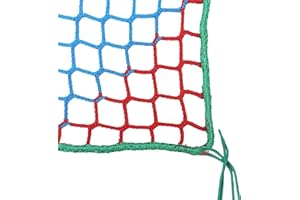 LJBD Rete di Sicurezza per Bambini Gatti, Rete di Protezione Arresto Caduta Zenza Nodi Resistente all'Usura per Scale e Balconi Ringhiere Altalena da Giardino(Size:2 * 2m(7 * 7ft),Color:colorato)